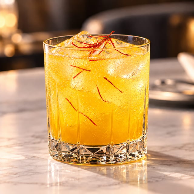 Saffron Passion Fruit Fizz.